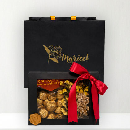 SET DE REGALO PREMIUM - CHOCOLATES Y FLORES DECORATIVAS